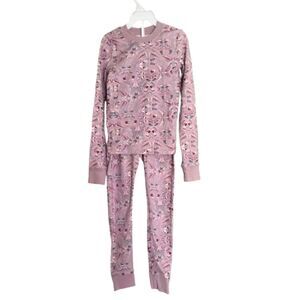 L.L.Bean Snug Fitting 100% Organic Cotton Girl's Size 8 Pajama Set Sleepwear #M